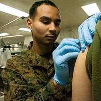 Hospital Corpsman 3rd Class Michelle Bracey, from Hesperia,