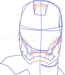 Download or print this amazing coloring page: How To Draw Iron Man Mask Coloring Page Trace Drawing