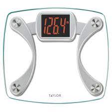 Health o meter body fat digital bathroom scale with dci+ technology: Digital Glass Stainless Steel Bathroom Scale Clear Silver Taylor Target