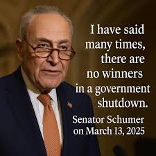 Long Island's 31,000 federal employees and I miss the Senator Schumer of  March of 2025!