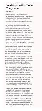 Landscape With A Blur Of Conquerors Richard Siken Http Www Poets Org Poetsorg Poem Landscape Blur Conquerors Richard Siken Poetry Inspiration Poems