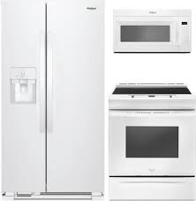 Red hot deal model number: Whirlpool 3 Piece Kitchen Appliance Package With Wrs325sdhw 36 Inch Side By Side Refrigerator Wee510s0fw 30 Inch Slide In Electric Range And Wmh31017hw 30 Inch Over The Range Microwave In White Appliances Connection