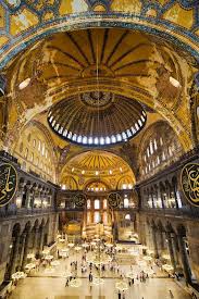 Interior Of The Hagia Sophia Complete With Ribbed Vaults And Rounded Arches A Combination Of The Romanesque And Hagia Sophia Byzantine Architecture Istanbul