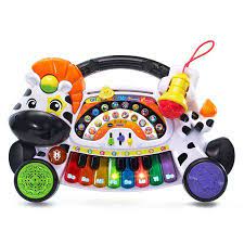 vtech zoo jamz piano zebra 4 in 1 instrument with microphone walmart com baby piano toy kids xylophone musical toys