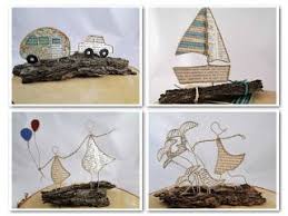 Das Bastelmonster Figuren Aus Draht Und Papier Basteln Mit Papierdraht Basteln Papier Basteln Ideen