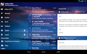 The list includes google, outlook, and aol. Yahoo Mail For Playbook And Blackberry 10