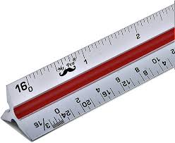 How many inches are there in 1 ruler? Amazon Com Mr Pen Triangular Architectural Aluminum Scale Ruler For Blueprint Drafting Color Coded 12 Inches Office Products
