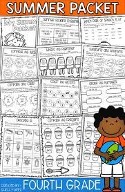 Summer Packet For 4th Grade Makes Summer Review Fun And Easy No Prep Packet Has Summer Math Act Summer Packet Kindergarten Summer Worksheets Summer Worksheets