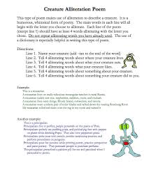 A poster providing a definition and example of an alliteration poem. Poetry Poetry Books Alliteration Poems Forms Of Poetry