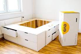 Bett 140x200 mit matratze und. Diy Ikea Hack Bett Selber Bauen Aus 5 Nordli Plattformbett