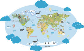 Mappery is a diverse collection of real life maps contributed by map lovers worldwide. World Map For Kids Wall Sticker Tenstickers