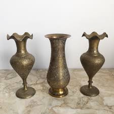 Decorative antiques from india are as varied as the people who've called the subcontinent home. Accents Antique Brass Vases Set Of 3 Vintage Made In India Poshmark