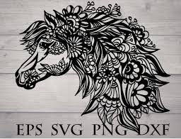 Zentangle Horse Svg Horse Mandala Svg Wild Horse Svg Horse Etsy Mandala Svg Flower Svg Files Horse Etsy