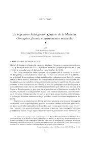 Don quijote de la mancha. Pdf El Ingenioso Hidalgo Don Quijote De La Mancha Conceptos Formas E Instrumentos Musicales