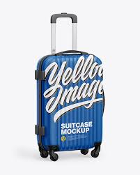 Download Travel Suitcase Mockup Half Side View In Object Mockups On Yellow Images Object Mockups