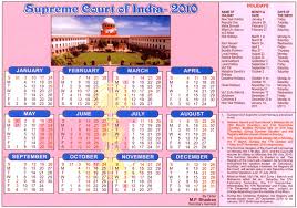Calendar Supreme Court Of India