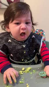This is my sons first meal. I shared this video with someone and they are  mom shaming me that I am allowing my son to choke and gasp for air. I had  full confidence that he was just gagging and ...