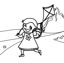 Easy drawing and coloring page tutorials for children. Child Playing Kite Coloring Page Stock Illustration Illustration Of Answer Challenge 86598887