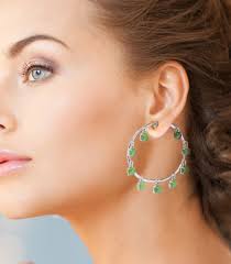 Jade discount hoop earrings