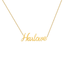 Custom Name Necklace Baby Gold