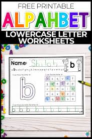 Easy Kindergarten Lowercase Alphabet Worksheets For Tracing