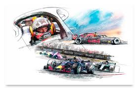 Clive rose getty images this one looked liked it was verstappen's to lose for most of the race. Max Verstappen Red Bull Racing Classic Car Art