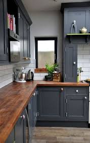 Backsplash light grey shaker style kitchen cabinet painted in benjamin moore 1475 graystone. Black Kitchen Cabinets Grey Walls Cabinet Chasseur