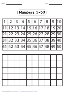 Two step directions books/flashcards target helping young children learn to follow 2 step simple directions. Numbers Chart 1 50 Printable Pdf Download