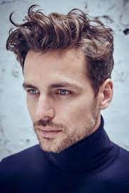 Trendy Hairstyle Curly Waves On Top Short Sides Curly Hair Men Mens Hairstyles Short Wavy Hair Men
