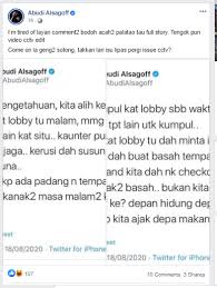 Gila bu bosss celana doang yee itu. Dah La Ada 2 3 Anjlng Dpn Lobby Tu Pelanggan Ini Dedah Sesuatu Selepas Aliff Syukri Tunjuk Bukti Global News