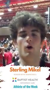 Sterling Mikel of Borden is the Baptist Health Athlete of the Week for Feb.  28-March 5.