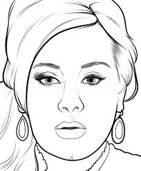 Supercoloring.com is a super fun for all ages: How To Draw Adele Adele Coloring Page Trace Drawing