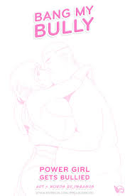 Bang My Bully cartoon Power Girl bare waves Bang My Bully Power Girl workout sweat