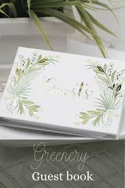 A wedding guest book can be more than a bounded book. Greenery Themed Wedding Guest Book Modern Wedding Invitations Wedding Guest Book Geometric Wedding Invitation