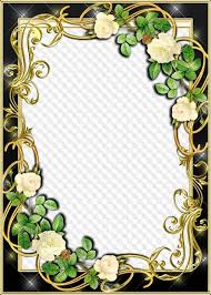 White and gold flowers png. Floral Frame White Roses In A Gold Refulgency Transparent Png Frame Psd Layered Photo Frame Template Download