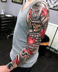 60 Badass Skull Tattoos For Men Masculine Design Ideas Badass Sleeve Tattoos Japanese Tattoo Designs Full Sleeve Tattoos