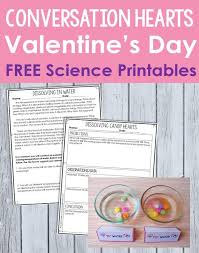 Valentine S Day Science Activity Dissolving Candy Hearts In Varying Temperatures Teaching With Jennifer Findley Science Activities Stem Activities Middle School Free Science Printables