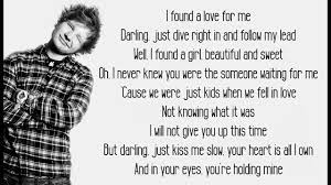 But you heard it, darling, you look perfect tonight. Perfect Ed Sheeran Lyrics Youtube