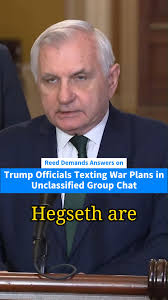 Using an unclassified app to text around highly sensitive, active military  plans shows an absurd lack of common sense and unacceptable disregard for  the safety of U.S. servicemembers. We need answers on