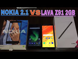 Nokia 2.1 Vs Lava Z91 2GB : Unboxing ...