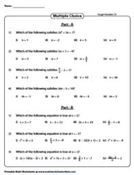 Learn how to manipulate expressions and solve equations and inequalities. Evaluating Algebraic Expression Worksheets