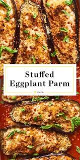 Recipe Stuffed Eggplant Parm Recipe Eggplant Recipes Parmesan Eggplant Dishes Appetizer Recipes