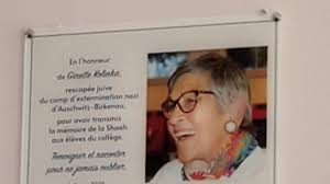 Le CDI du collège La Rivière d'Etel prend désormais le nom de Ginette  Kolinka