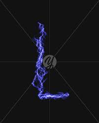A cool, yellow lightning bolt with black outlines. L From Tesla Font On Yellow Images Creative Fonts