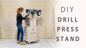 Diy Mobile Drill Press Stand Youtube Drill Press Stand Drill Press Drill Press Table