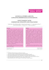 Ca și la bărbați se pare că testosteronul este implicat în creșterea libidoului, de aceea se practică în cazul femeilor aflate la menopauză terapia cu. Pdf Acneea La Femeia Adulta Concepte Hormonale Âªi Diagnostic Adult Female Acne Hormonal Concepts And Diagnosis