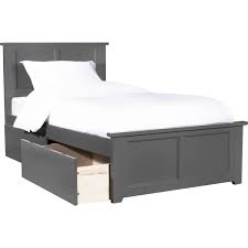 The zinus sumit twin xl bed frame can give your bedroom a modern, stylish touch. Atlantic Ar8616119 Madison Twin Xl Bed W Matching Footboard 2 Drawers In Atlantic Grey