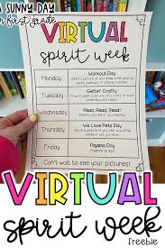 Virtual Spirit Week A Sunny Day In First Grade In 2020 School Spirit Week Digital Learning Classroom School Spirit Days