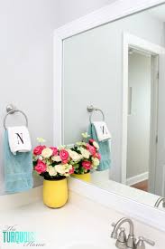 Every custom mirror on sale. How To Frame A Builder Grade Mirror The Turquoise Home