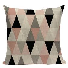 Rideau estrella avec oeillets rose 150 cm. Acheter Housse De Coussin Scandinave A Motifs Triangulaires Pas Cher